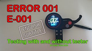 E001 ELECTRIC SCOOTER ERROR 001  ERROR CODES EXPLAINED  EBIKE ESCOOTER MOBER FIIDO DYU DUALTRON [upl. by Lewej724]