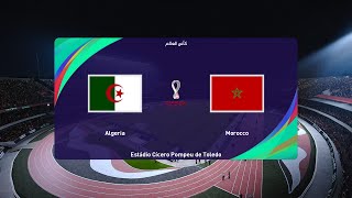 Algeria vs Morocco l 2024 World Cup Qualifiers l Hakim Ziyech vs Riyad Mahrez PES [upl. by Ecadnak192]