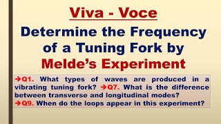 Meldes Experiment  VivaVoce  Practical File [upl. by Lowry]