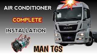 Truck Air Conditioner Complete Installation 💯  Sanden AC Compresser SD5 [upl. by Lac826]