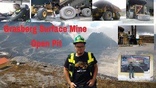 Grasberg Surface Mine PT Freeport Indonesia travel via Heat Road from Open Pit [upl. by Callida]