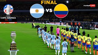 ARGENTINA vs COLOMBIA  FINAL COPA AMÉRICA 2024  MESSI vs COLOMBIA  REALISTIC PES GAMEPLAY [upl. by Kapor]