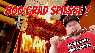 800 °C 🔥 HÖLLENFEUER 🔥 Grillspieße  Windschutz für Sizzle Zone  Grill amp Chill  BBQ amp Lifestyle [upl. by Lemmor]