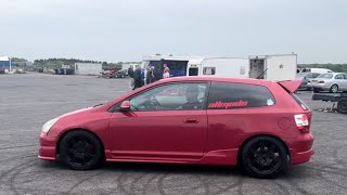 Honda Civic EP3 Type R Exhaust Sound Compilation AntiLag LOUD Revs Flames Pops Bangs Flybys [upl. by Eillit]