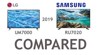 LG UM7000 VS Samsung RU7020 Best Entry level 4K TV’s Compared [upl. by Illac]