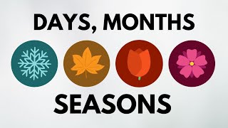 Learn the days of the week months and seasons in French English to French [upl. by Spanos]