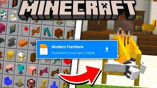 Minecraft pe 121 🤯furniture mod 🎁 [upl. by Neyu667]