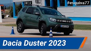 Dacia Duster 2023  Maniobra de esquiva moose test y eslalon  km77com [upl. by Erehpotsirhc]