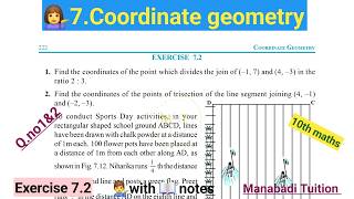 10th class math Chapter 7 Coordinate Geometry  Exercise 72 Q no 1amp2 with notes CBSENCERT [upl. by Aid]