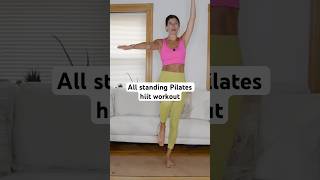 All standing Pilates HIIT workout with light weights [upl. by Stevy]