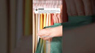 How to pleat your Saree 💚  how to drape a saree perfectly  how to drape a silk saree  shorts [upl. by Naerol]