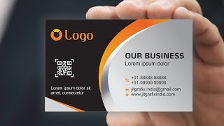 Business card design in CorelDraw x7 Tutorial with Jit Grafix  creative visiting card latest [upl. by Orofselet822]