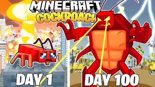 I Survived 100 Days as a COCKROACH in Minecraft [upl. by Codee]