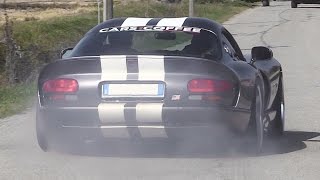 Dodge Viper GTS w Magnaflow Side Exhaust  Burnouts Revs amp Accelerations [upl. by Tippets]