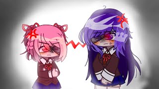 Yuris and Natsukis fight scene  gacha club  ddlc  act 2 [upl. by Eula995]