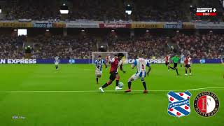 Heerenveen v Feyenoord Samenvatting  Eredivisie 202324  PES 21 [upl. by Ymassej]