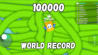 WORLD RECORD 100000 SCORE  Snakeio [upl. by Kcub]