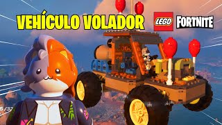 Cómo usar el nuevo vehículo quotTodoterreno Voladorquot de Lego Fortnite  Globos Activables [upl. by Polish]