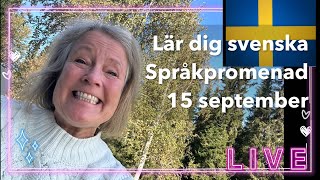 Språkpromenad 159  Lär dig svenska svenskamedmarie [upl. by Harutak579]