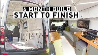 DIY Camper Van Conversion Full Build Timelapse [upl. by Dorkus]