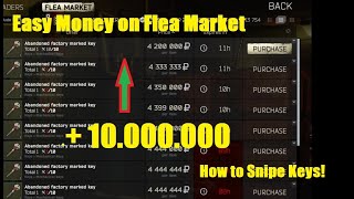 Make Millions on the Flea Market Sniping Keys How to Snipe On the Flea Market Escape From Tarkov [upl. by Kipper319]