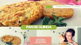 PAN DE QUINOA SIN HORNO SIN GLUTEN NI LEVADURAS APTO PARA DIETAS ADELGAZAMIENTO ETC [upl. by Adnirim]