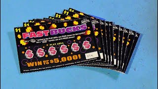 SOOD 1209 TEN 1 FAST BUCKS Florida Lottery Scratch Tickets [upl. by Jacobina]