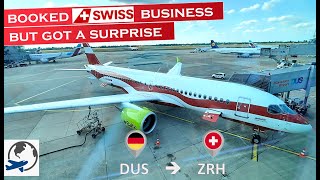 SWISS Business Class with big surprise  Airbus A220300  Düsseldorf  Zürich operated by airBaltic [upl. by Gustafson]