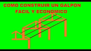 COMO CONSTRUIR UN GALPÓN fácil y económico [upl. by Betz388]