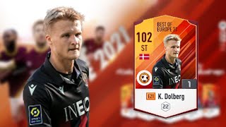 FO4 REVIEW KASPER DOLBERG BOE21 PLAYER REVIEW  FIFA ONLINE 4 PLAYER REVIEW [upl. by Ezeerb455]