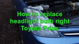 How to replace headlight bulb right Toyota Prius [upl. by Lewendal883]