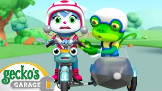 Runaway Motorcycle  FULL EPISODES  Geckos Garage  Cartoons For Kids  Toddler Fun Learning [upl. by Guibert]