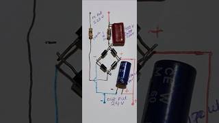 Make 220v AC to 24volt DC Convertercircuit diagram electronic youtubeshorts [upl. by Vala]