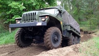 Ютербог фестиваль военной техники 2013 Урал4320 ЗИЛ131 БATM ННА ГДР Russian military vehicles [upl. by Anyaled720]