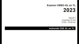 Wiskunde Examen Vmbo GLTL 2023 Tijdvak 1 Opg 12 tm 16 [upl. by Raynah]