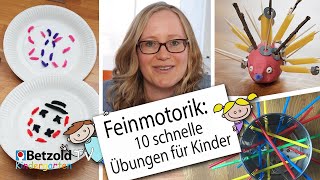 10 schnelle FeinmotorikÜbungen für Kinder  Betzold TV Kindergarten [upl. by Blackburn]