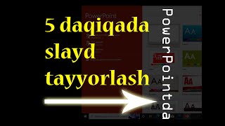 5 daqiqada slayd tayyorlash [upl. by Westleigh]