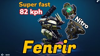 Fenrir using Nitro Unit 82 kph  Nucleon Atomizer MK3  War Robots Gameplay [upl. by Ilarrold]