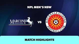 NPL Mens NSW Round 17 Highlights – Marconi v Rockdale Ilinden [upl. by Ssitnerp]