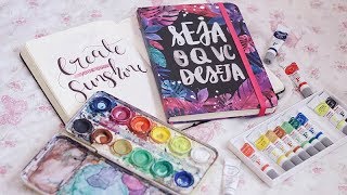 COMO USAR AQUARELA NO BULLET JOURNAL  Marina Agostini [upl. by Siskind]