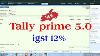 igst in tally prime  tally  igst sales entry in tally  igst sales entry in tally prime [upl. by Natanoy485]