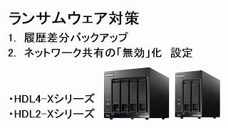 ランサムウェア対策に NASとバックアップHDD HDL2X HDL4X［IODATA］ [upl. by Fitzsimmons]