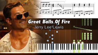 Jerry Lee Lewis  Great Balls of Fire Top Gun Version  Karaoke Piano Tutorial [upl. by Boorer]