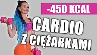 ODCHUDZAJĄCY TRENING Z HANTLAMI 🏋‍♀ CARDIO MODELUJĄCE SYLWETKĘ [upl. by Konstantine]