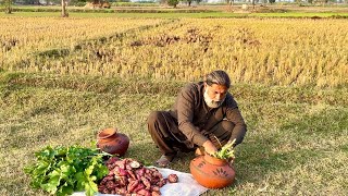 Organic Method Of Sweet Potato Boiling  How To Boiled Shakarkandi with Out Water  Mubarak Ali [upl. by Francine955]