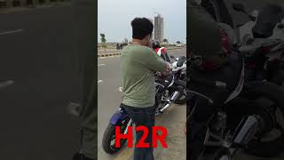 H2rsuperbike motovlog hayabusa kawasakininjah2rtopspeed kawasakininjazx10rviral youtubevideo [upl. by Aiyekal]