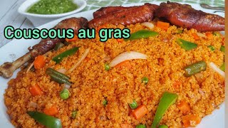 Couscous au Gras  Jollof couscous [upl. by Leanard]