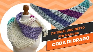 🧶 Sciarpina Facile e Veloce all’Uncinetto per Mancini – Tutorial Completo 🎁 [upl. by Eilojne]