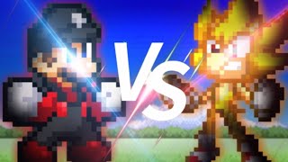 Red Star Mario vs Super Sonic Frontiers sprite animation [upl. by Anwahsiek]