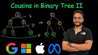 Cousins in Binary Tree II  Leetcode 2641 [upl. by Grous876]